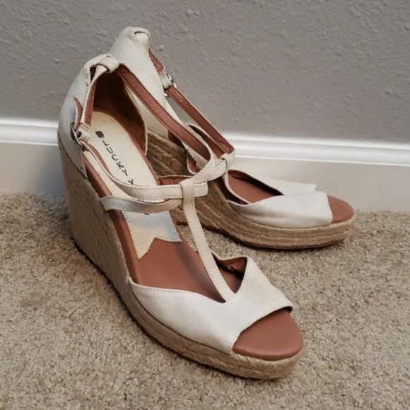 Lucky Brand 'Larissa' wedge Espadrilles / Sandals - Picture 1 of 8